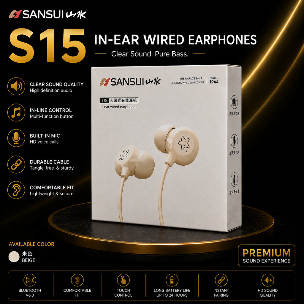 SANSUI S15 In-Ear Wired Earphones