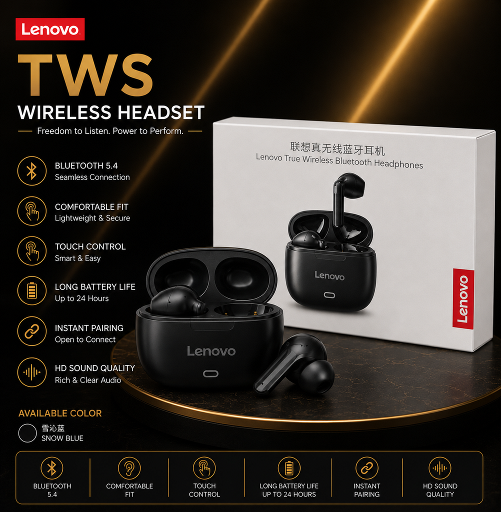 Lenovo True Wireless Bluetooth Earbuds (EA175)
