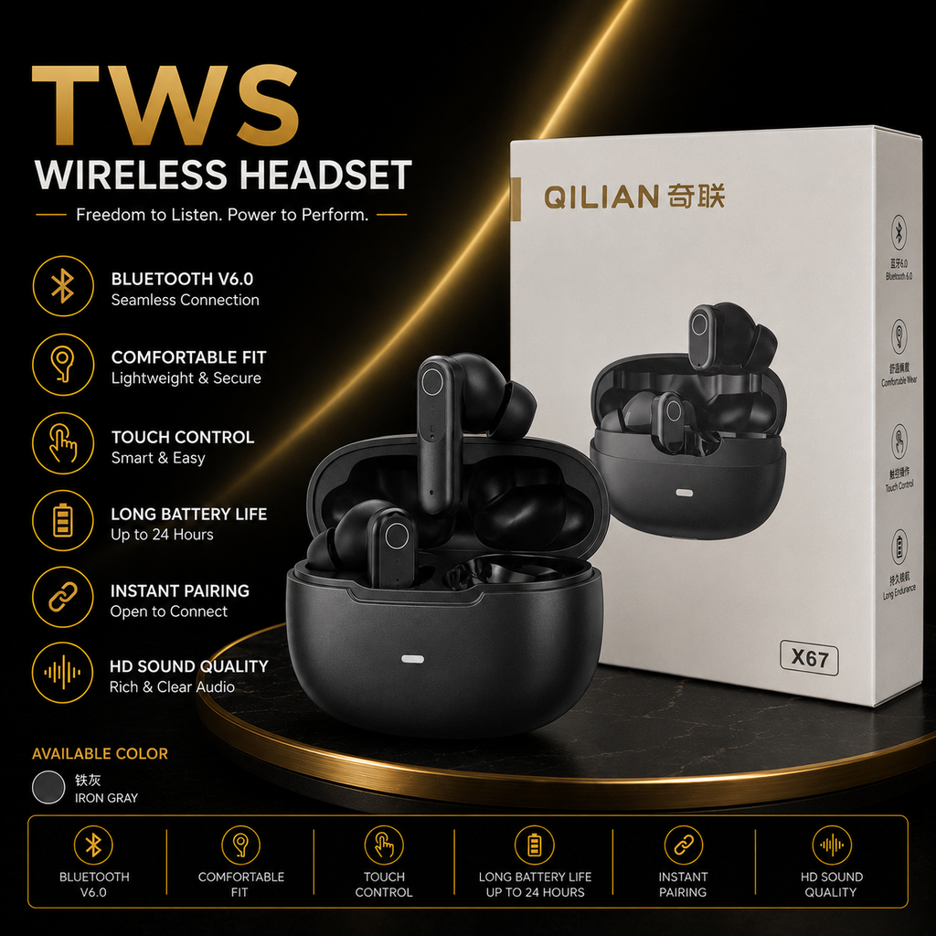 QILIAN X67 TWS Wireless Bluetooth Earbuds
